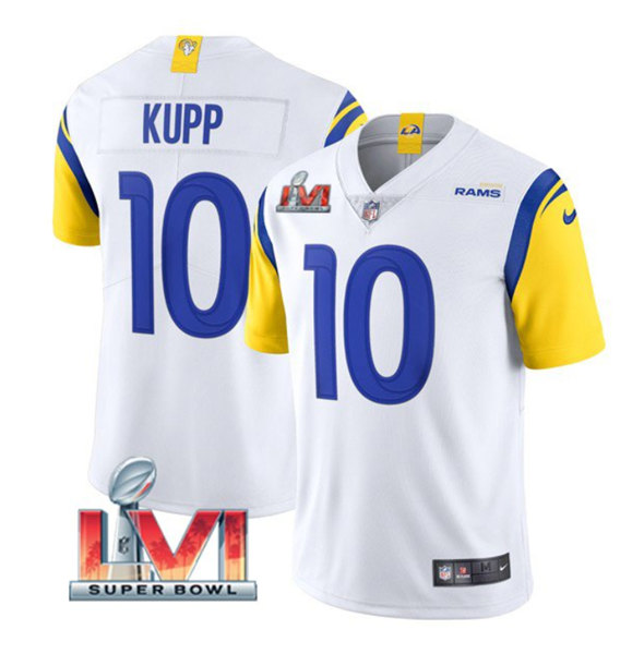 Youth Los Angeles Rams #10 Cooper Kupp White 2022 Super Bowl LVI Vapor Untouchable Limited Stitched Jersey Youth Los Angeles Rams #10 Cooper Kupp White 2022 Super Bowl LVI Vapor Untouchable Limited Stitched Jersey